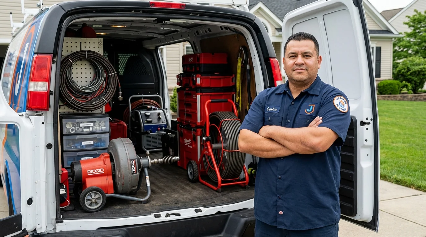 Professional drain cleaning equipment and Johns Plumbing LLC plumber in Cave Creek
