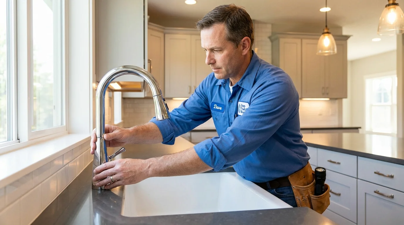 Kitchen faucet installation by Johns Plumbing LLC in Cave Creek