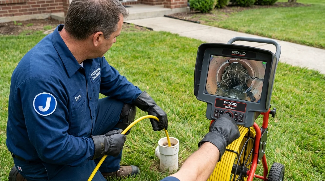 Sewer camera inspection being performed by Johns Plumbing LLC in Cave Creek